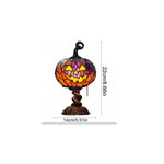 Pumpkin Table Lamp Stained Glass Style USB Rechargeable LED