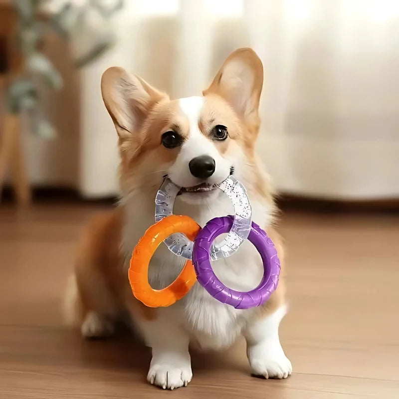 Puppy Chew Ring Teething Relief Elastic & Durable