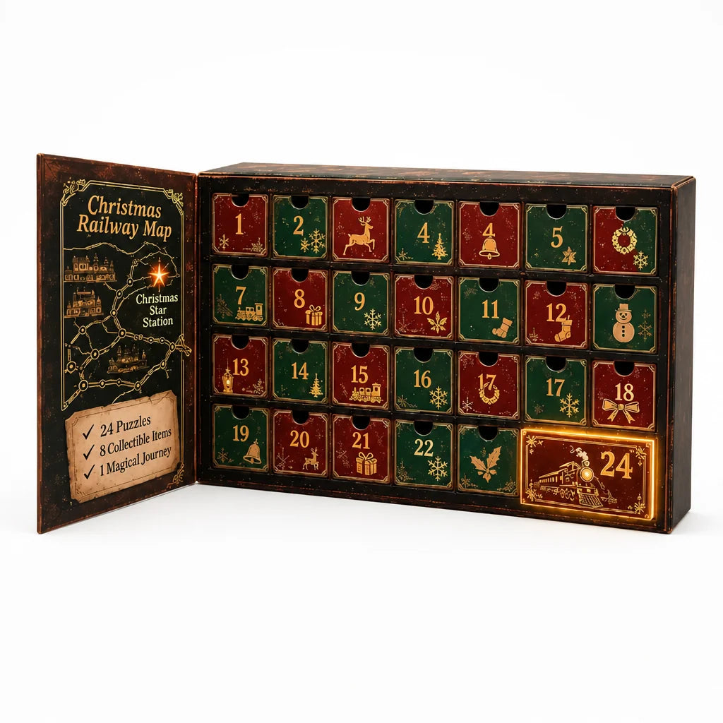 Puzzle Advent Calendar 24-Day Escape Room Challenge, Six Themes