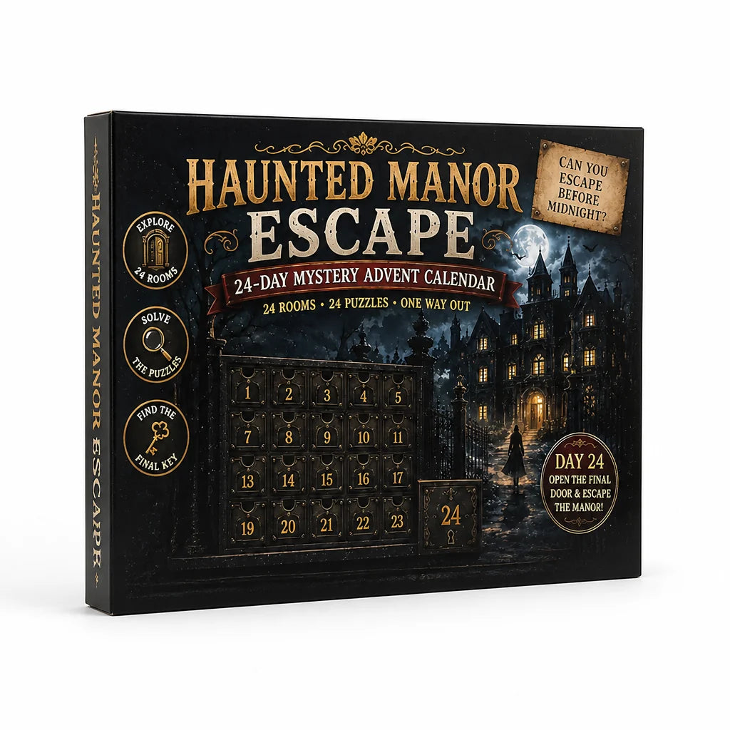 Puzzle Advent Calendar 24-Day Escape Room Challenge, Six Themes