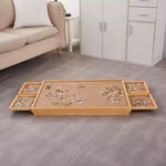 Puzzle Table Folding Wooden With Four Drawers