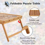 Puzzle Table Wooden Folding Design With Four Drawers for 1500-Piece Puzzles