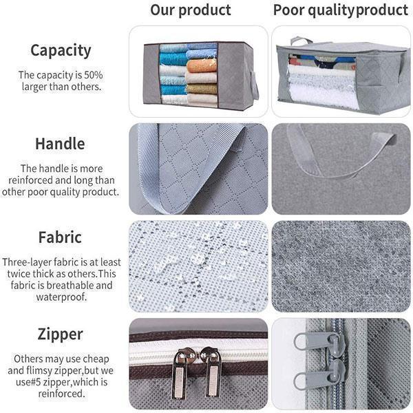 Quilt Storage Bag Foldable Clear Window Dust & Moisture Protection