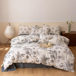 Quilted Bedding Set Breathable Cotton Even Warmth Vintage Floral