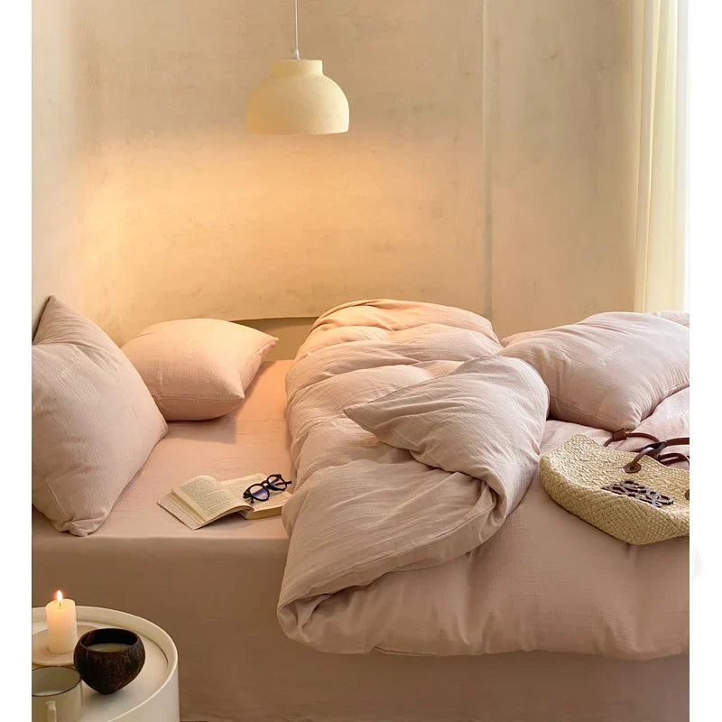 Quilted Bedding Set Cotton Muslin All-Season Machine Washable