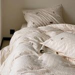 Quilted Bedding Set Organic Cotton Hand-Stitched 4-Piece