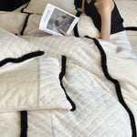 Quilted Bedding Set Velvet-Like Hypoallergenic Machine Washable