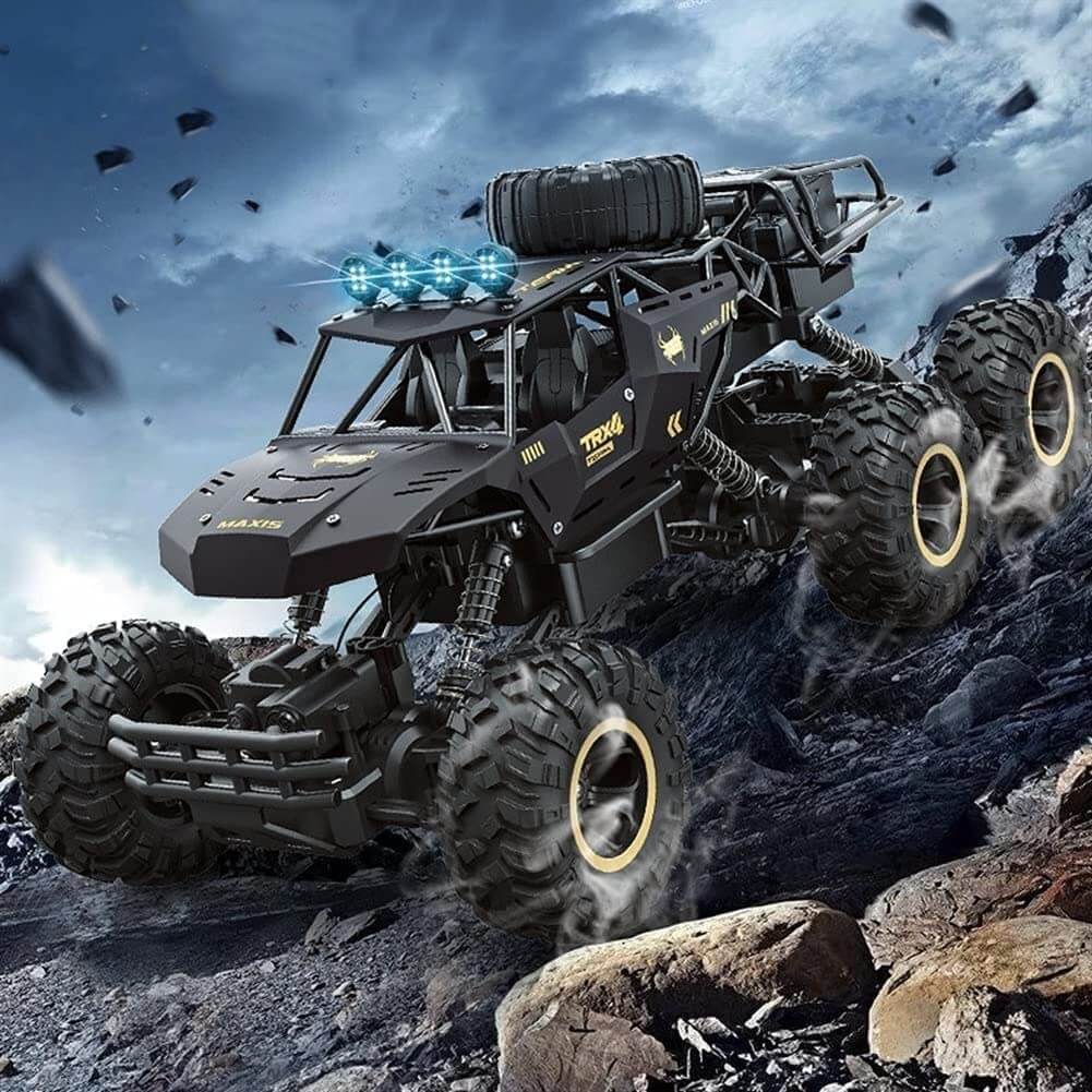 RC Monster Truck 4WD LED Lights Shock-Absorbing Suspension