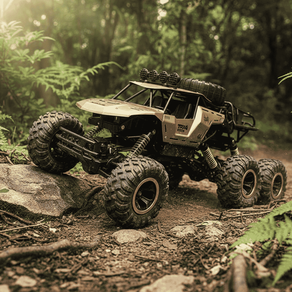 RC Monster Truck 4WD LED Lights Shock-Absorbing Suspension