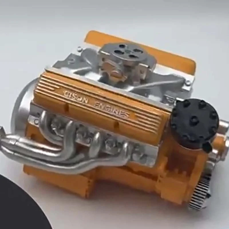 RC V8 Engine Kit Gasoline-Powered CDI Ignition CNC-Machined Metal