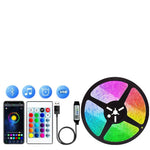 RGB LED Strip Lights Color-Changing App & IR Remote