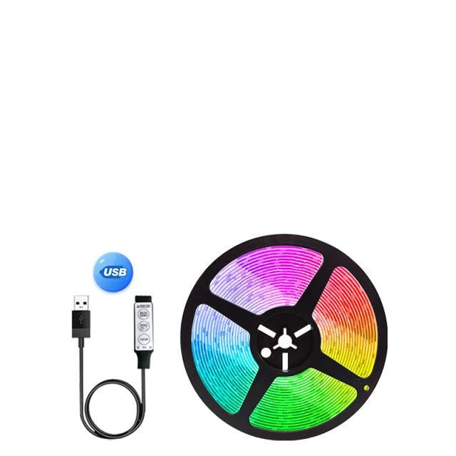 RGB LED Strip Lights Color-Changing App & IR Remote