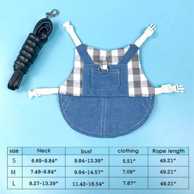 Rabbit Dress Breathable Polyester Adjustable Neck With Leash