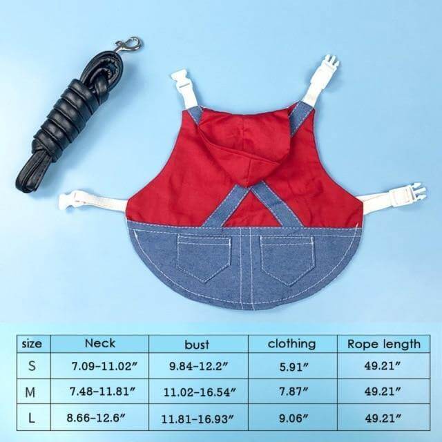 Rabbit Dress Breathable Polyester Adjustable Neck With Leash