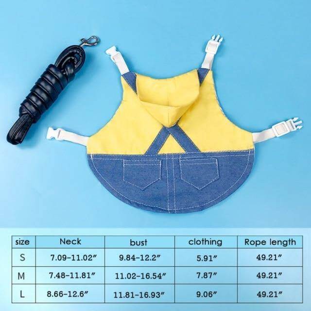 Rabbit Dress Breathable Polyester Adjustable Neck With Leash