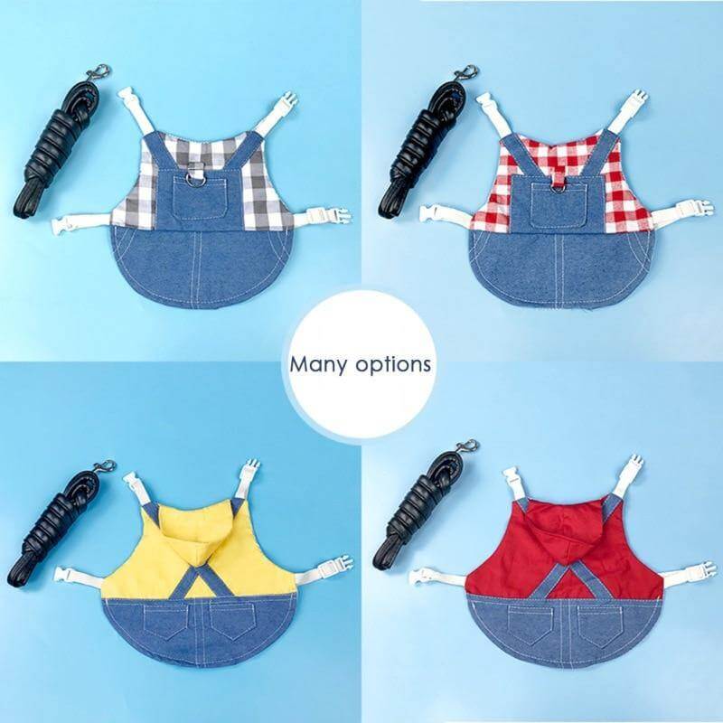 Rabbit Dress Breathable Polyester Adjustable Neck With Leash