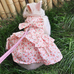 Rabbit Dress Breathable Polyester Adjustable Neck With Leash