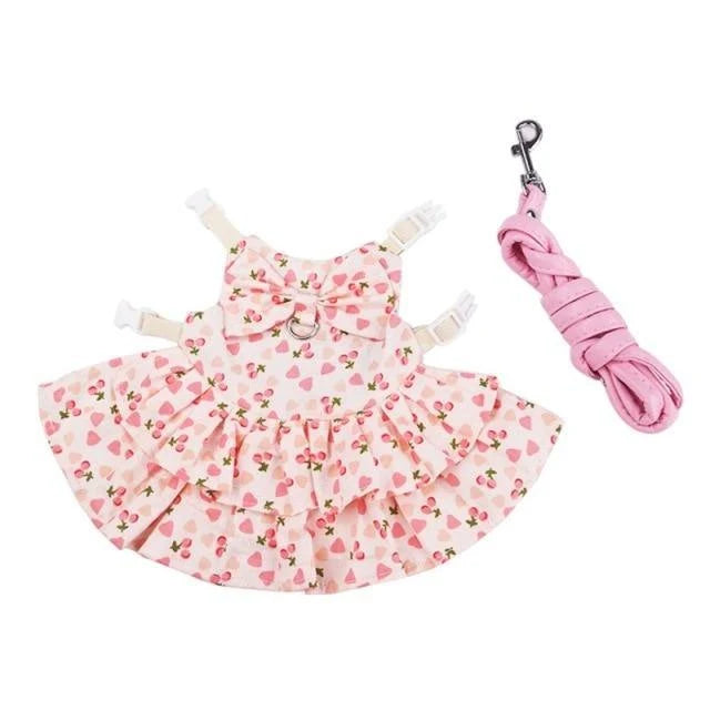 Rabbit Dress Breathable Polyester Adjustable Neck With Leash