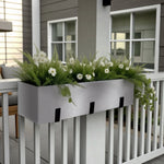 Railing Planter Brushed Aluminum 36 Inch Rust-Resistant