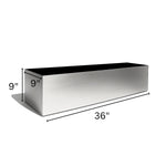 Railing Planter Brushed Aluminum 36 Inch Rust-Resistant