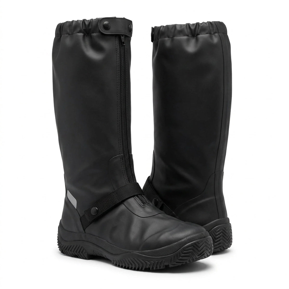 Rain Boot Covers PVC Side Zipper Reflective Strips
