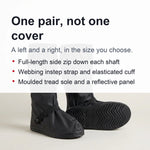 Rain Boot Covers PVC Side Zipper Reflective Strips