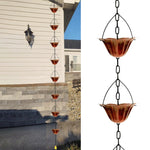 Rain Chain Iron Lotus Cups Rust-Resistant Finish