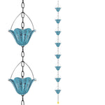 Rain Chain Iron Lotus Cups Rust-Resistant Finish