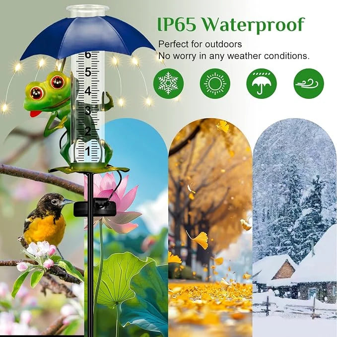 Rain Gauge Solar LED IP65 Waterproofing
