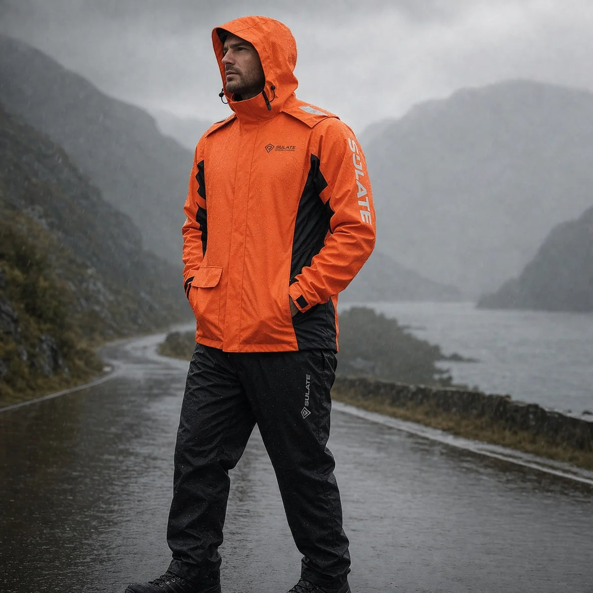 Rain Suit Waterproof Wind-Resistant Lightweight Packable Design