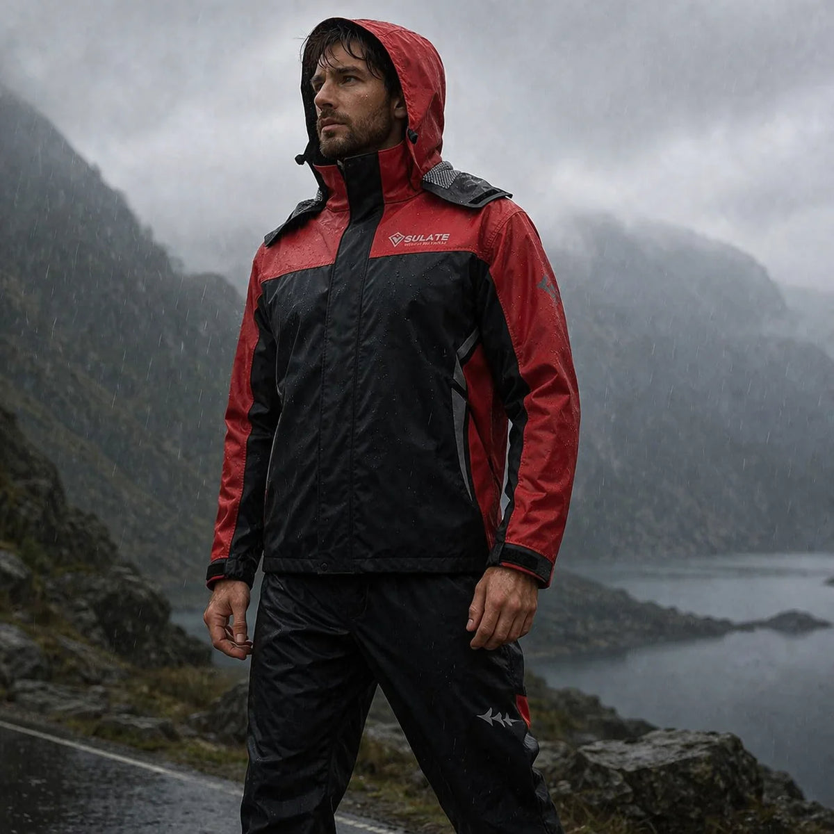 Rain Suit Waterproof Wind-Resistant Lightweight Packable Design