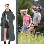 Raincoat Long Water-Repellent Wind-Resistant Packable Design