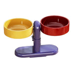 Raised Dog Bowl Adjustable Height Detachable Bowls & Suction Base