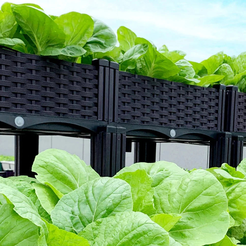Raised Planter Self-Draining Food-Grade Plastic Weatherproof