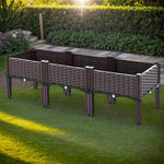 Raised Planter Self-Draining Food-Grade Plastic Weatherproof