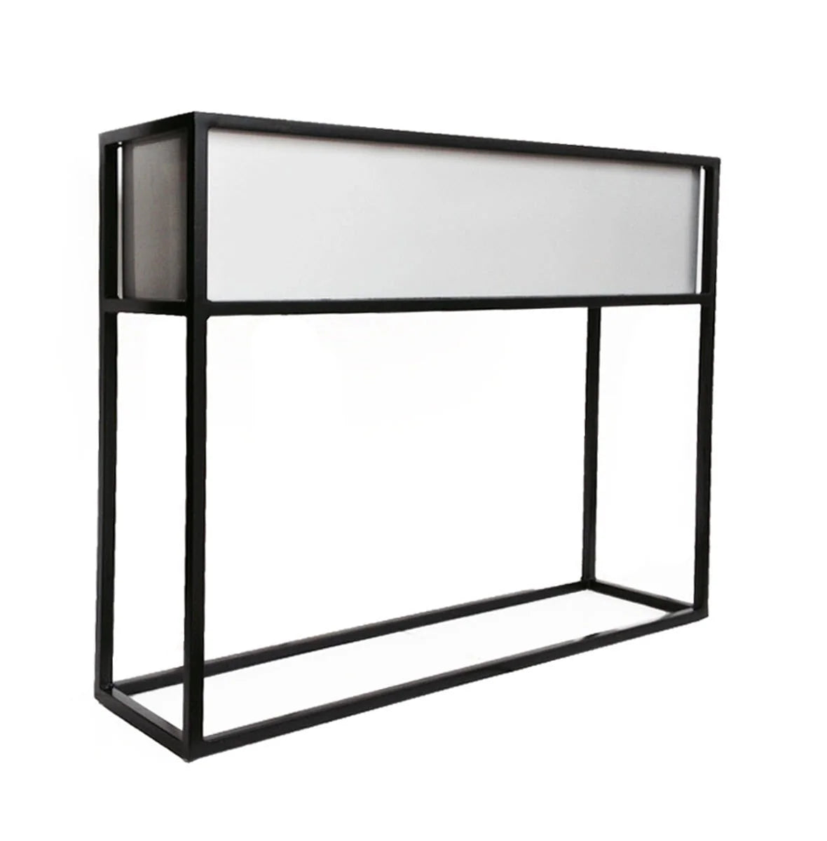Raised Planter Trough Brushed Aluminum Elevated Iron Stand Rust-Resistant