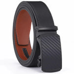 Ratchet Belt Genuine Leather Adjustable Fit Quick-Release Buckle