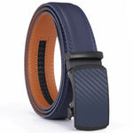 Ratchet Belt Genuine Leather Adjustable Fit Quick-Release Buckle