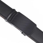 Ratchet Belt Genuine Leather Adjustable Fit Quick-Release Buckle