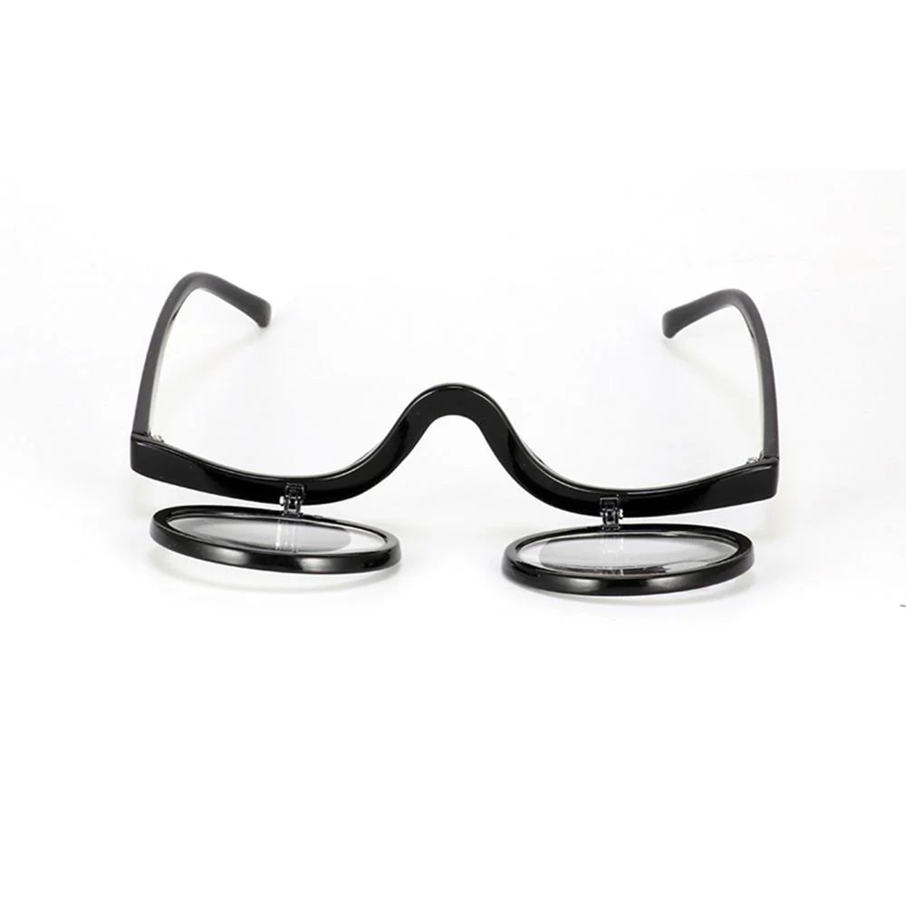 Reading Glasses Flip-Down Magnifying Design for Makeup Application