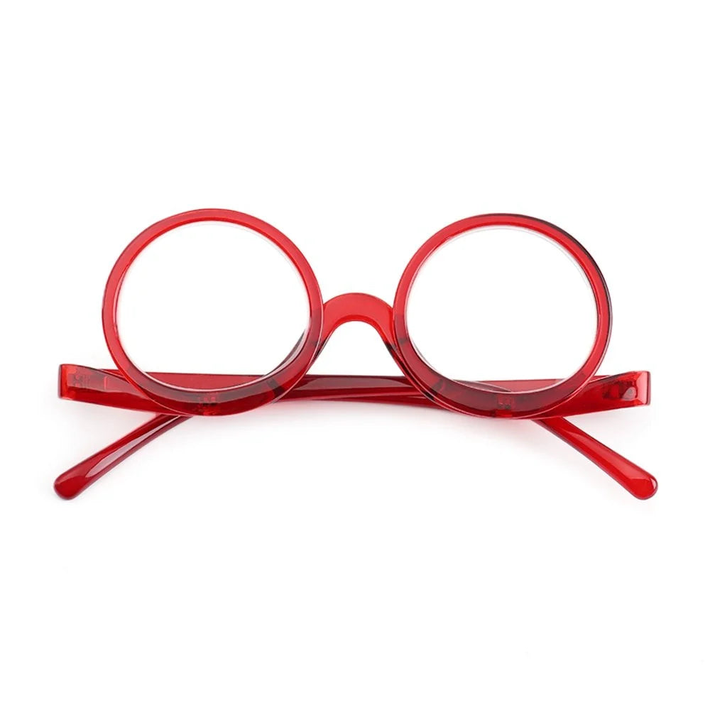 Reading Glasses Flip-Down Magnifying Design for Makeup Application