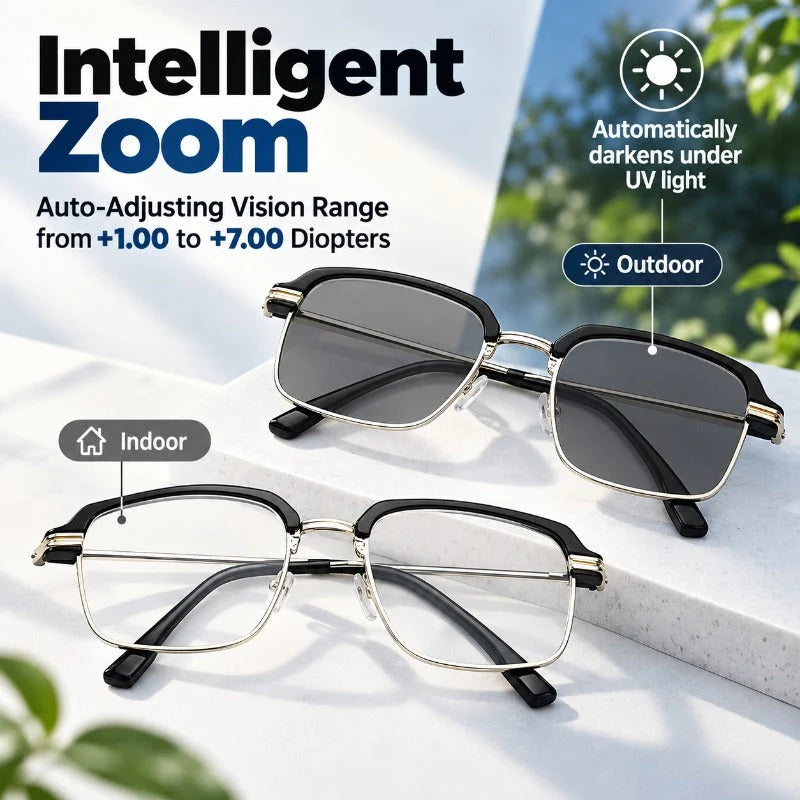 Reading Glasses Progressive Photochromic UV & Blue Light Filtering