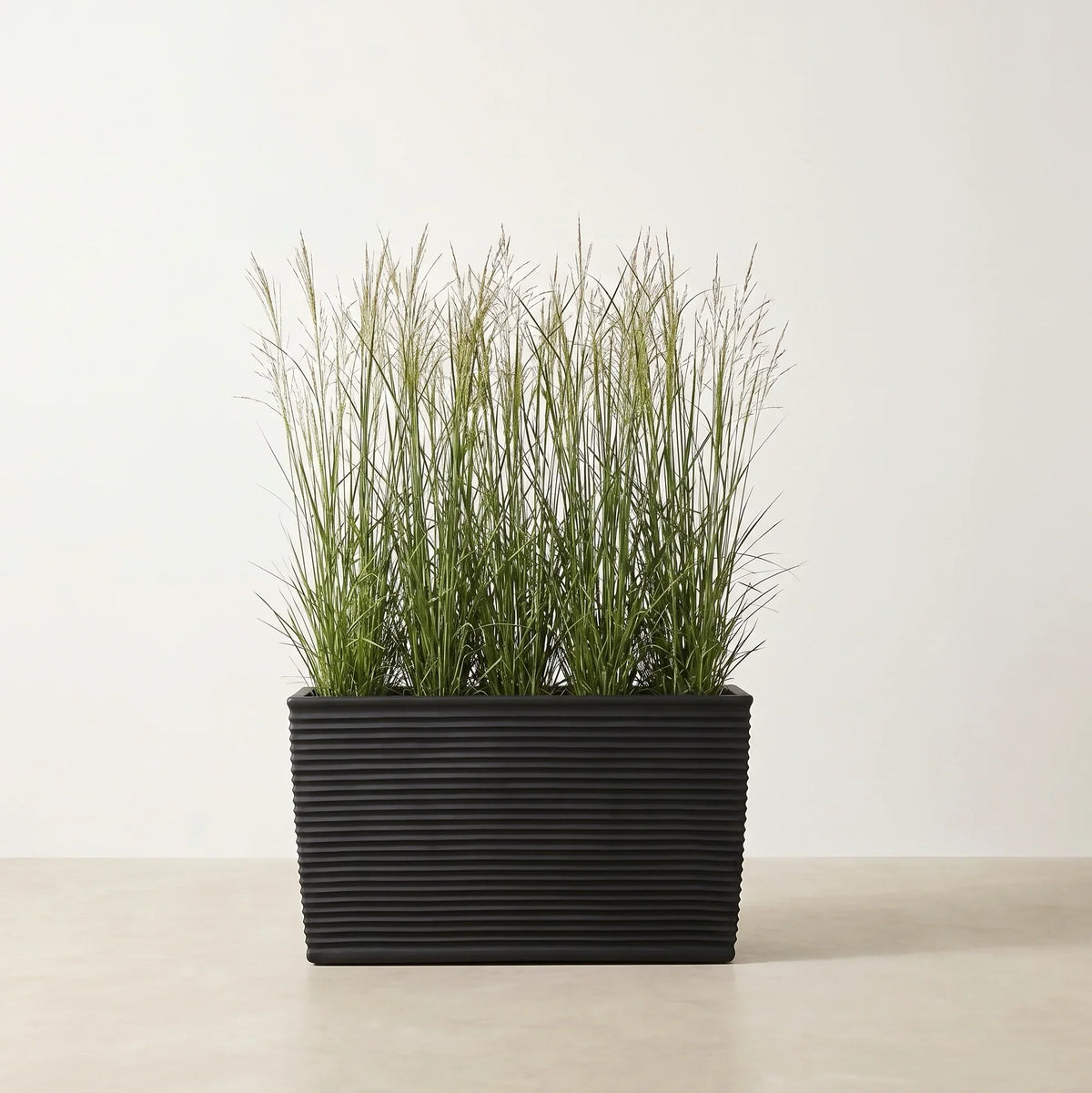 Rectangle Planter Ribbed Fiberglass UV-Resistant
