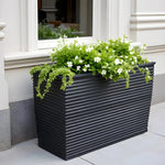 Rectangle Planter Ribbed Fiberglass UV-Resistant