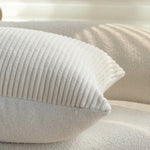 Rectangular Cushion Cover Microvelour Fine-Ribbed Concealed Zipper