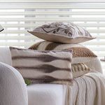 Rectangular Cushion Cover Teddy Fleece Sherpa Stripes Concealed Zipper