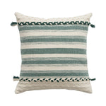 Rectangular Lumbar Pillow Woven Jacquard Hand-Braided Bands & Tassels