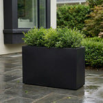 Rectangular Planter Fiberglass Steel-Reinforced with Drainage Holes