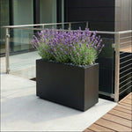 Rectangular Planter Fiberglass Steel-Reinforced with Drainage Holes