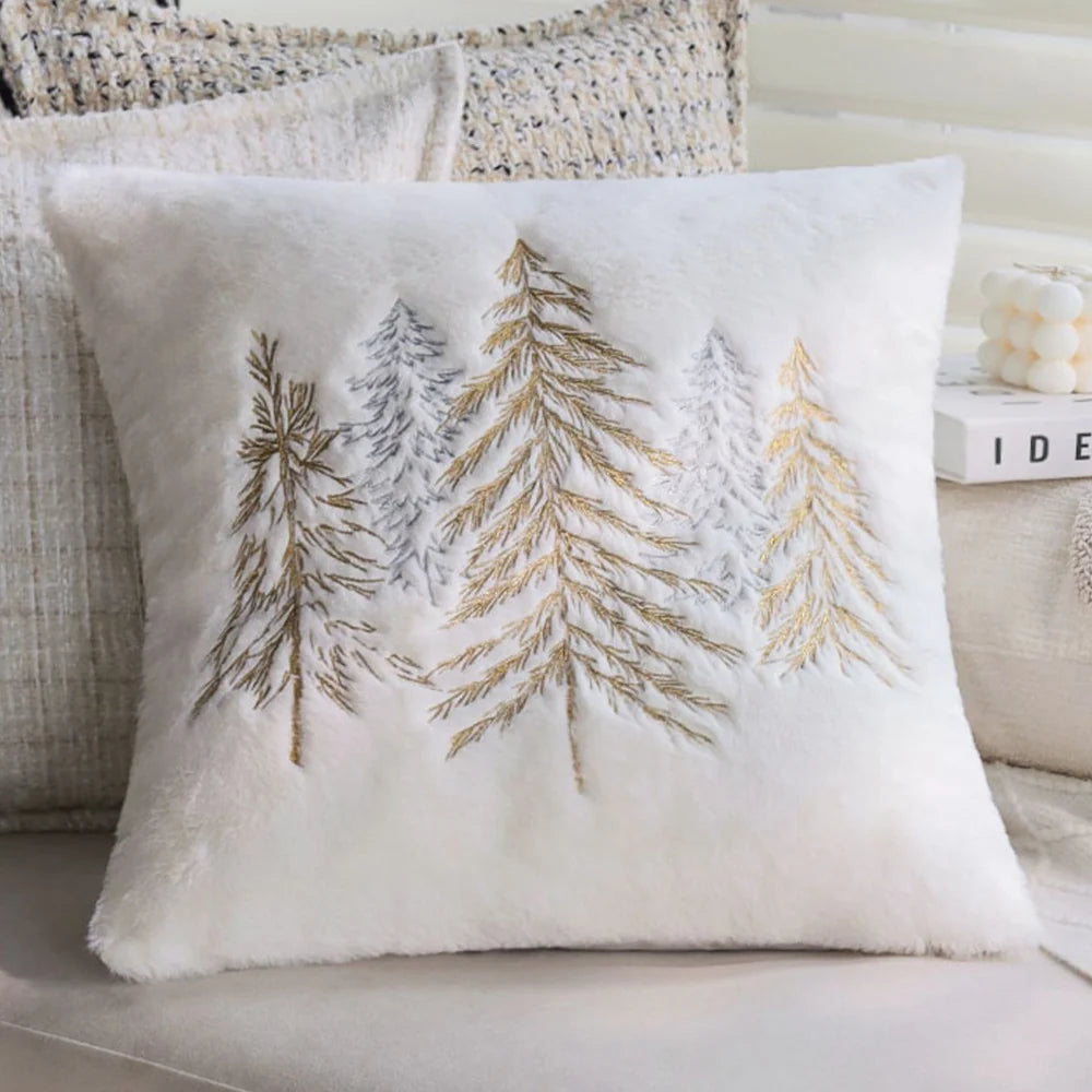 Rectangular Throw Pillow Plush Textured Knit & Concealed Zipper